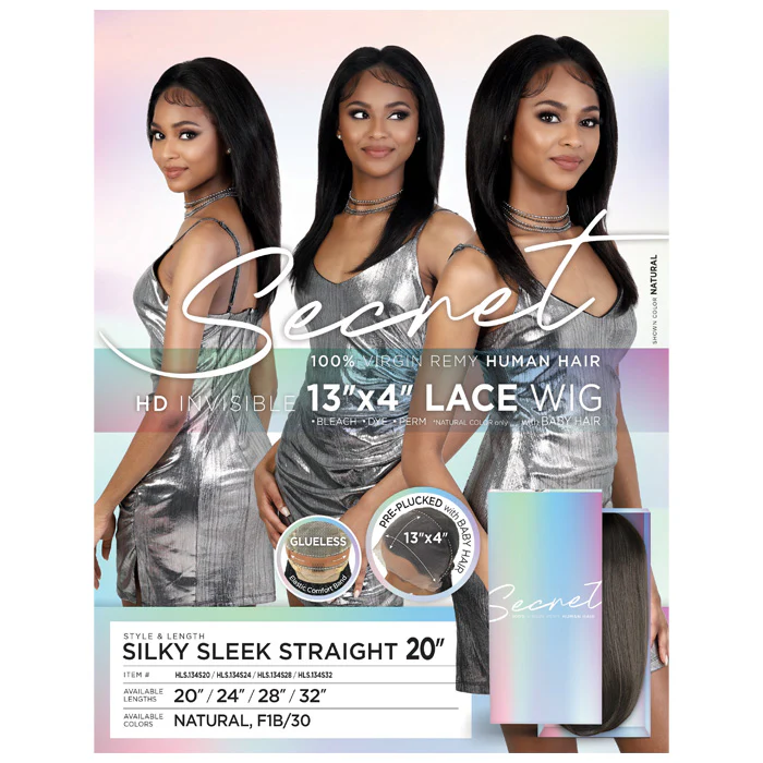 Motown Tress Secret Glueless 100% Virgin Remy Human Hair 13x4 HD Lace Front Wig - SILKY SLEEK STRAIGHT 20" - Image 5