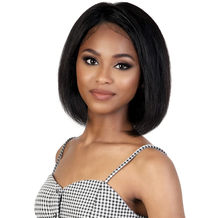 Motown Tress Secret Glueless 100% Virgin Remy Human Hair 13x4 HD Lace Front Wig - SLEEK STRAIGHT BOB 12"