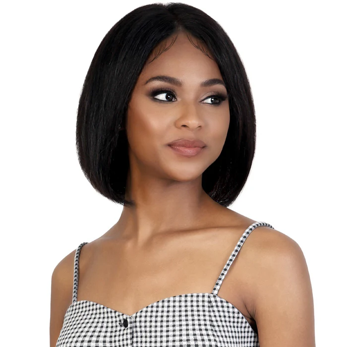 Motown Tress Secret Glueless 100% Virgin Remy Human Hair 13x4 HD Lace Front Wig - SLEEK STRAIGHT BOB 12" - Image 3