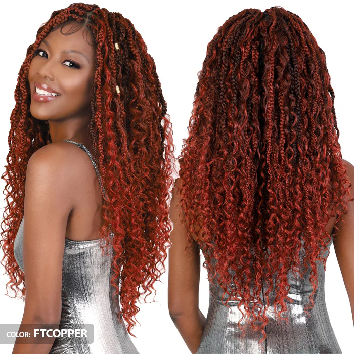 Motown Tress Secret Glueless HD Hand-Tied Whole Lace Hand-Braided Wig - BOHO BOX BRAID - WLBB.NIC - Image 2