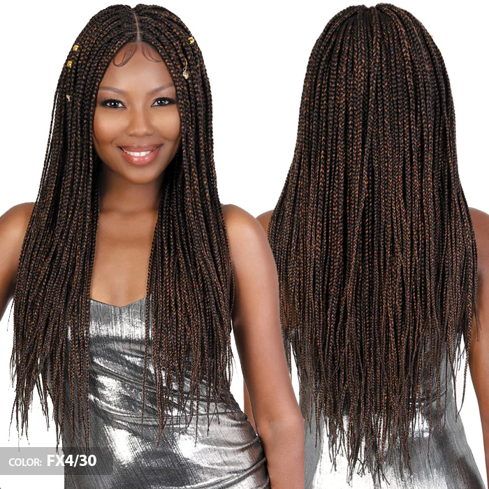 Motown Tress Secret Glueless HD Hand-Tied Whole Lace Hand-Braided Wig - LONG BOX BRAID - WLBB.EVE - Image 3