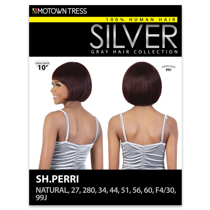 Motown Tress Silver Gray Hair Collection 100% Human Hair Wig - SH PERRI - Image 6