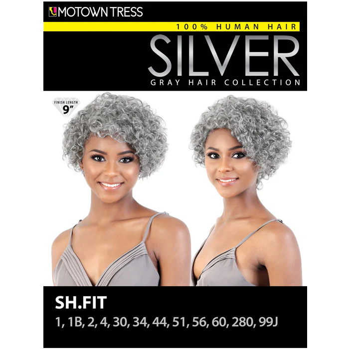 Motown Tress Silver Gray Hair Human Hair Wig SH FIT - Image 6