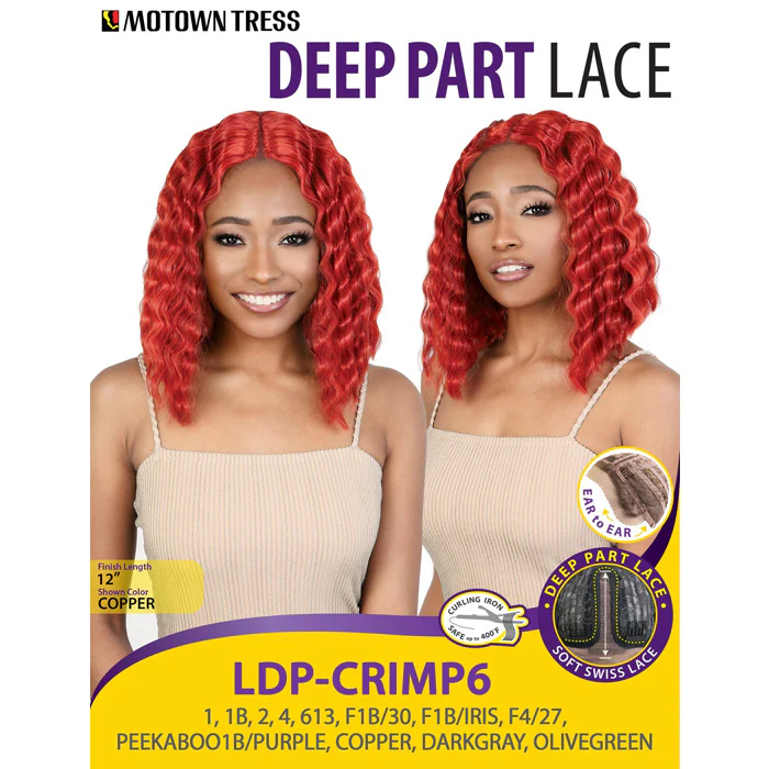 Motown Tress Swiss Deep Part Lace Front Wig - LDP-CRIMP6 - Image 5