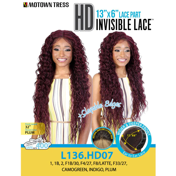 Motown Tress HD Invisible Lace 13x6 Lace Part Front Wig - L136.HD07 - Image 4