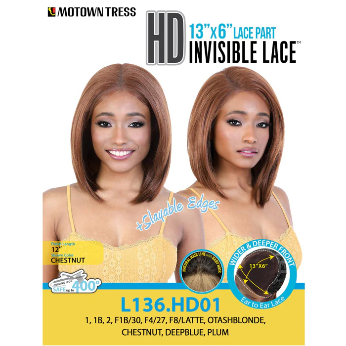 Motown Tress HD Invisible Lace 13x6 Lace Part Front Wig - L136.HD01 - Image 6