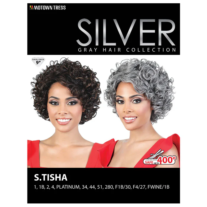 Motown Tress Silver Gray Hair Collection Full Wig - S TISHA - Image 6