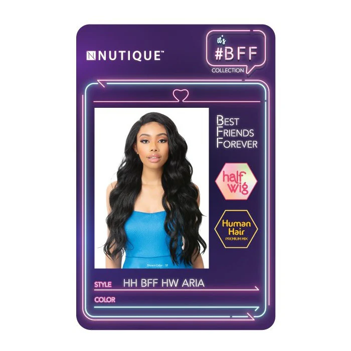 Nutique BFF Human Hair Blend Half Wig - ARIA - Image 4
