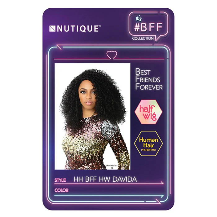Nutique BFF Human Hair Blend Half Wig - DAVIDA - Image 4