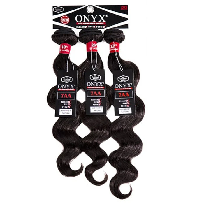 Onyx 7AA Brazilian Virgin Remi Human Hair Weave Bundle - 3X TRIPLE BODY WAVE 16/18/20"