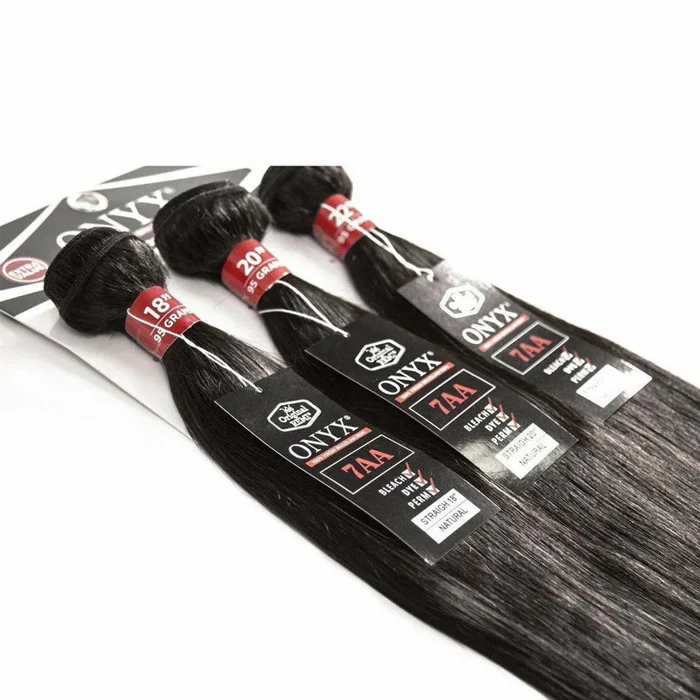 Onyx Brazilian Virgin Remi Human Hair Weave - 7AA TRIPLE BUNDLE STRAIGHT 14/16/20" - Image 2
