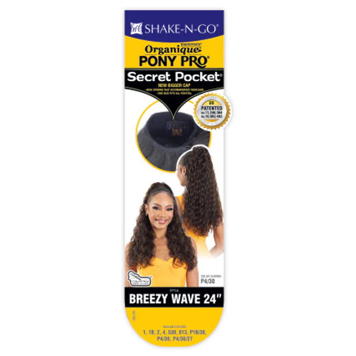 Organique by Shake N Go Pony Pro Secret Pocket Ponytail - BREEZY WAVE 24" - Image 3