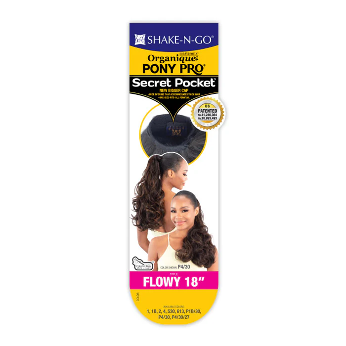 Organique By Shake N Go Pony Pro Secret Pocket Ponytail - FLOW 18" - Image 3
