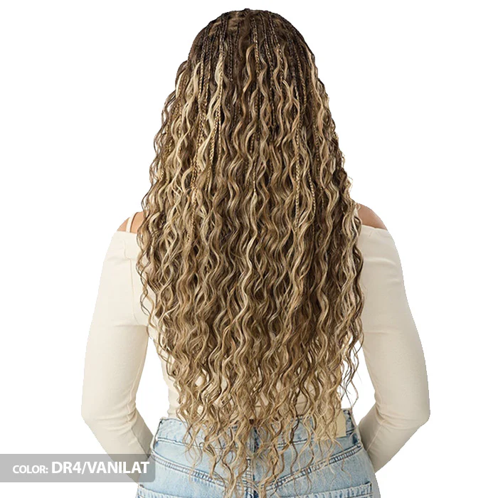 Outre 100% Full Hand Tied Glueless HD Whole Lace Wig - BOHO MERMAID BOX BRAID 32" - Image 3