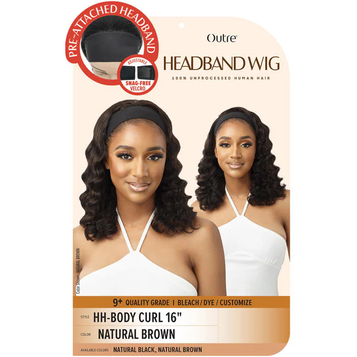 Outre 100% Unprocessed Human Hair Headband Wig - BODY CURL 16 - Image 5