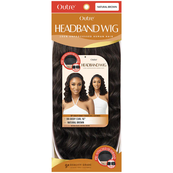 Outre 100% Unprocessed Human Hair Headband Wig - BODY CURL 16 - Image 6