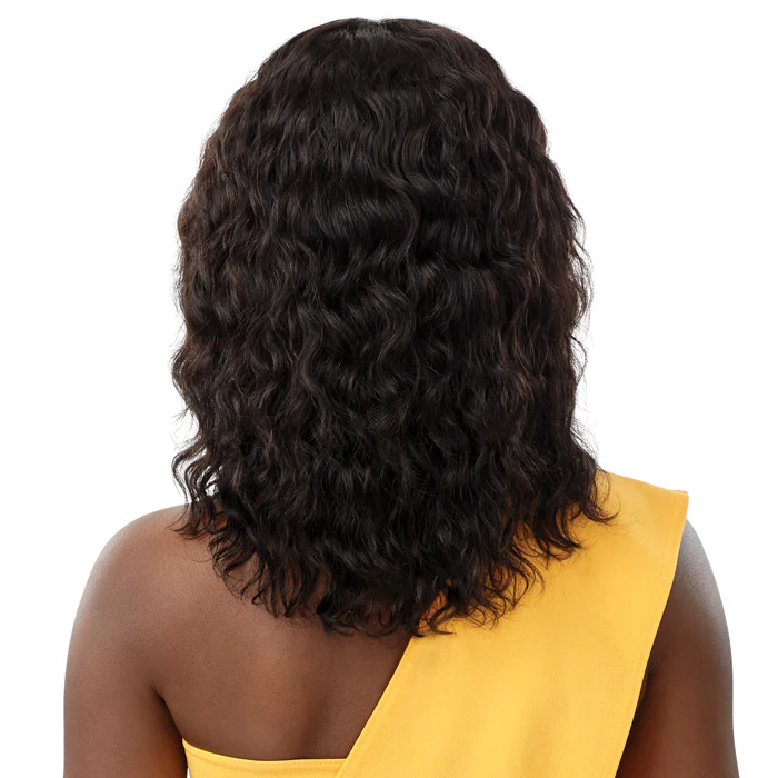 Outre 100% Unprocessed Human Hair Lace Part Wet & Wavy Wig - NATURAL WAVE 16 - Image 4