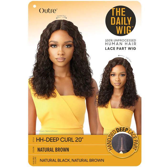 Outre 100% Unprocessed Human Hair Lace Part Wig - DEEP CURL 20 - Image 5