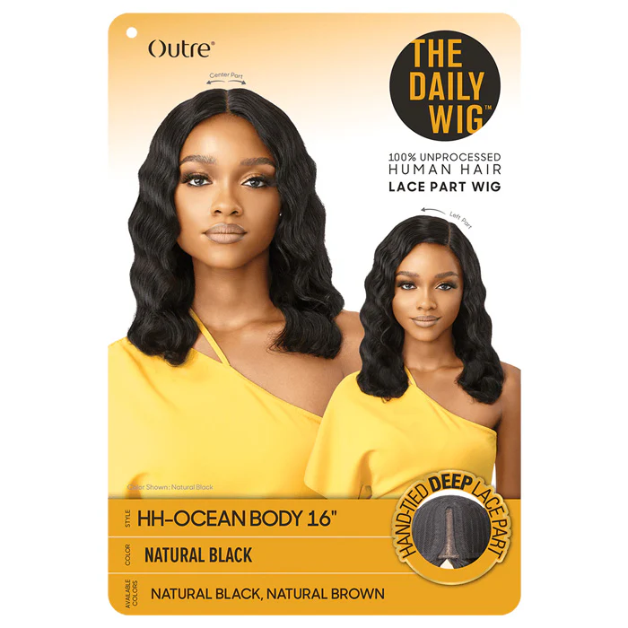 Outre 100% Unprocessed Human Hair Lace Part Wig - OCEAN BODY 16"/20" - Image 6
