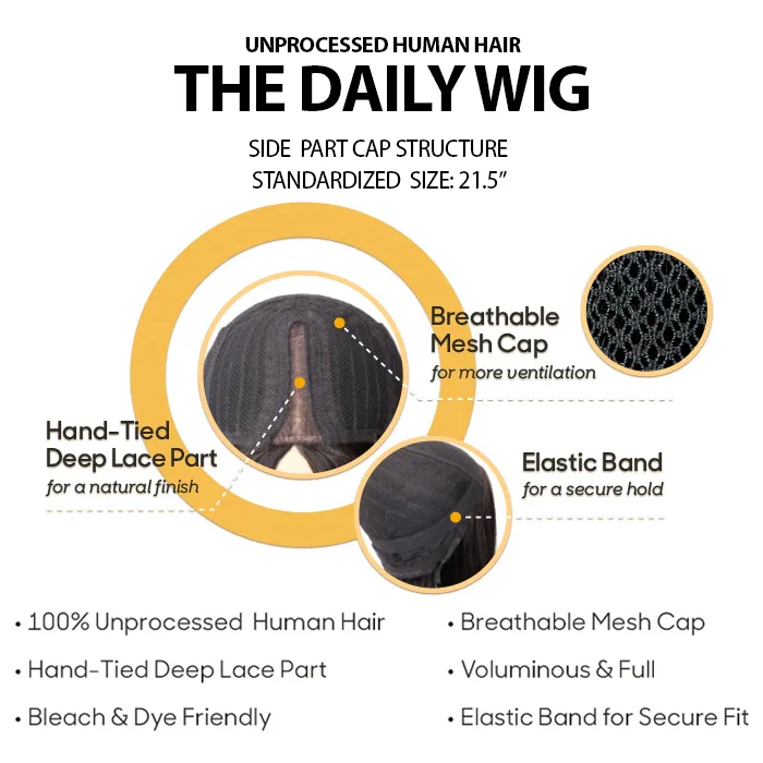 Outre The Daily Wig 100% Unprocessed Human Hair Lace Part Wig - NATURAL AFRO - Image 6