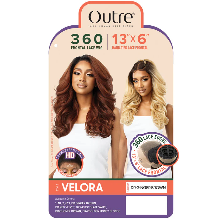 Outre 360 Front Lace 100% Human Hair Blend 13X6 HD Lace Front Wig - VELORA - Image 4