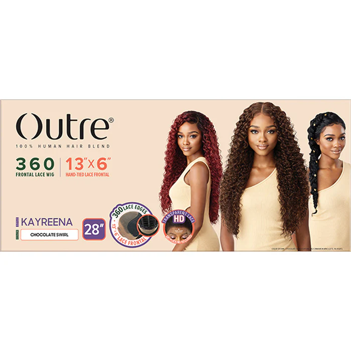 Outre 360 Frontal Lace 100% Human Hair Blend 13X6 HD Lace Front Wig - KAYREENA - Image 7