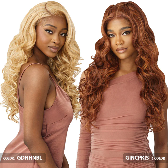Outre 5x5 Lace Closure Wig 100% Human Hair Blend Glueless HD Lace Front Wig - HHB-GLAM CURLS 24" - Image 2