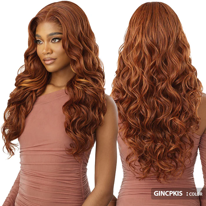 Outre 5x5 Lace Closure Wig 100% Human Hair Blend Glueless HD Lace Front Wig - HHB-GLAM CURLS 24" - Image 3
