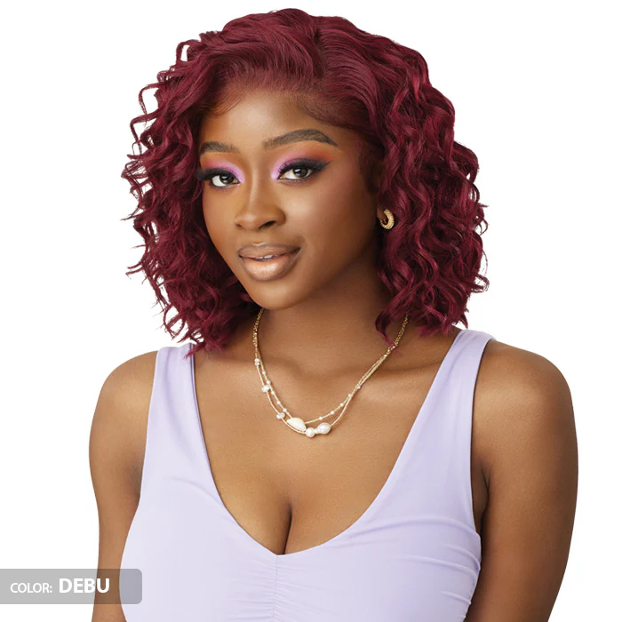 Outre Airtied Glueless Human Hair Blend 13x6 HD Lace Front Wig - HHB-LOOSE DEEP 12" - Image 3