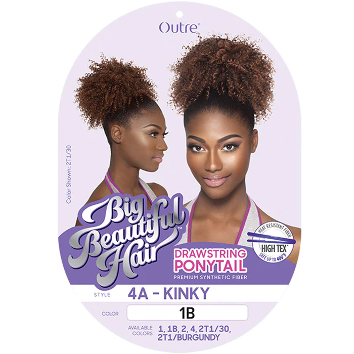 Outre Big Beautiful Hair Drawstring Ponytail - 4A KINKY - Image 4