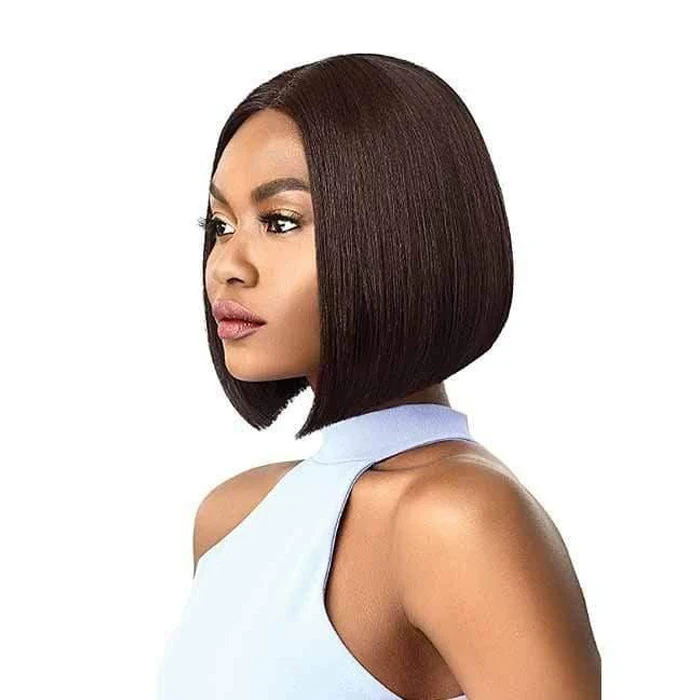 Outre Blunt Cut Swiss Synthetic Lace I-Parting Lace Front Wig - AMA
