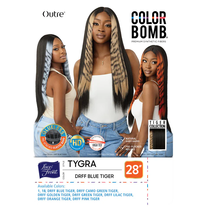 Outre Color Bomb Glueless 5" Part HD Lace Front Wig - TYGRA - Tiger Collection - Image 8