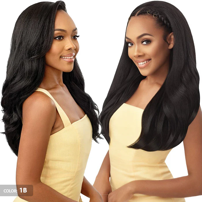 Outre Converti Cap + Wrap Pony Deluxe Half Wig - CURVY ADDICTION - Image 3