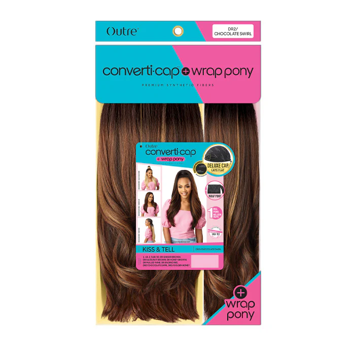 Outre Converti Cap + Wrap Pony Half Wig - KISS & TELL - Image 5