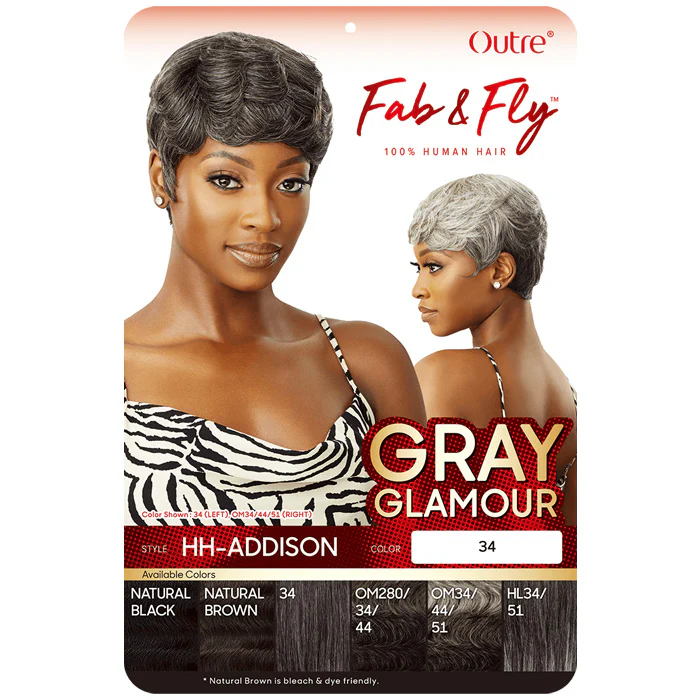 Outre Fab and Fly Gray Glamour Wig 100% Human Hair - HH-ADDISON - Image 4