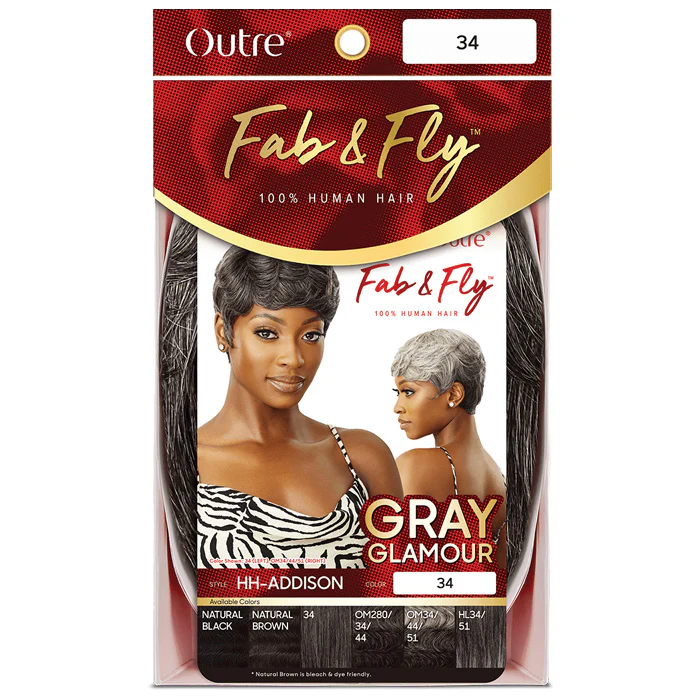 Outre Fab and Fly Gray Glamour Wig 100% Human Hair - HH-ADDISON - Image 5