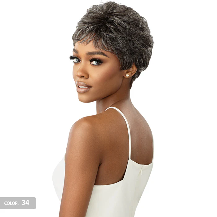 Outre Fab & Fly 100% Human Hair Full Cap Wig Gray Glamour - THEODORA - Image 2