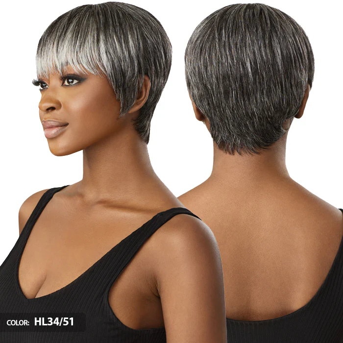 Outre Fab & Fly 100% Human Hair Gray Glamour Full Wig - HH-ZAIDA - Image 3