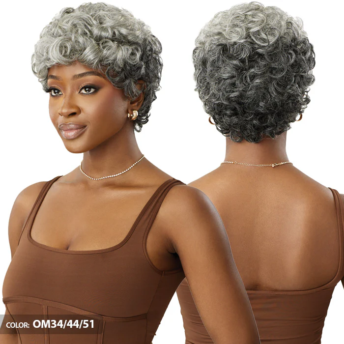 Outre Fab & Fly Gray Glamour 100% Human Hair Full Cap Wig - HH-EMIR - Image 3