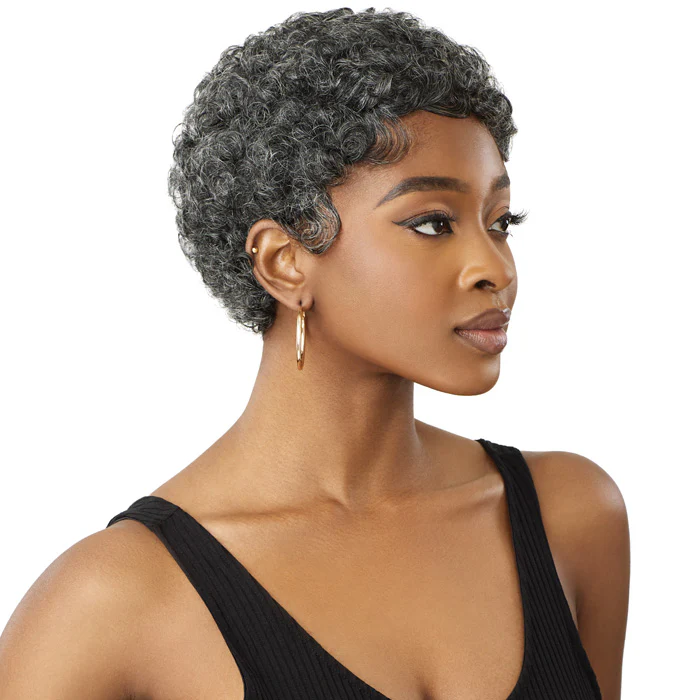Outre Fab & Fly Gray Glamour 100% Human Hair Full Wig - HH-CARLIE - Image 3