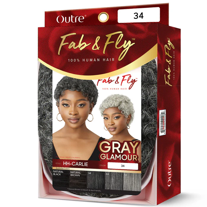 Outre Fab & Fly Gray Glamour 100% Human Hair Full Wig - HH-CARLIE - Image 6