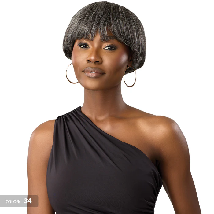 Outre Fab & Fly Gray Glamour 100% Human Hair Full Wig - HH-MIKAH - Image 2