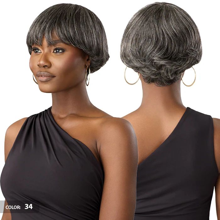Outre Fab & Fly Gray Glamour 100% Human Hair Full Wig - HH-MIKAH - Image 3
