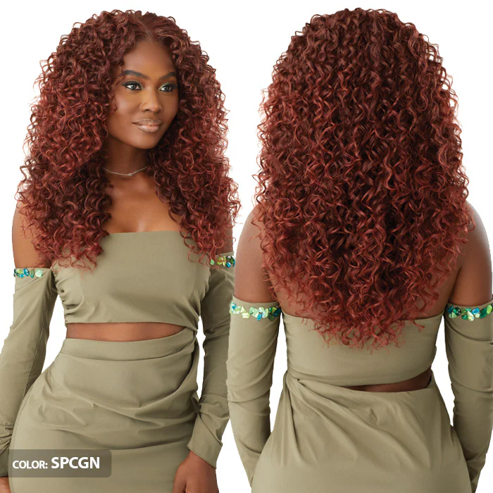 Outre Glueless 6x5 Pre-Cut Lace Closure Wig - HHB-DOMINICAN CURLY 22" - 100% Human Hair Blend - Image 3