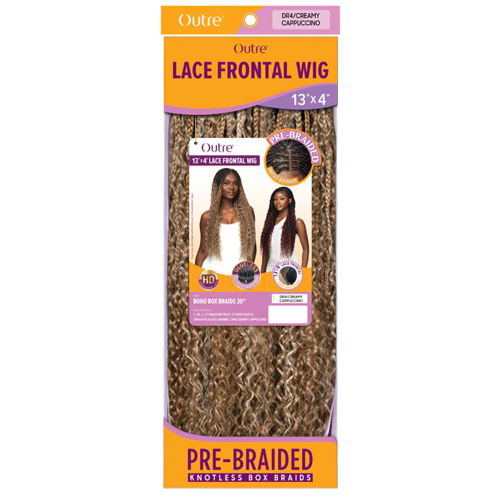 Outre Glueless Hand-Tied Pre-Braided 13X4 HD Lace Front Wig - BOHO BOX BRAID 30" - Image 5