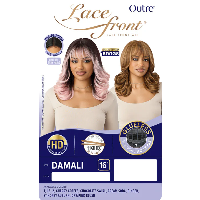 Outre Glueless Pre-Plucked HD Lace Front Part Wig - DAMALI Salon-Styled Bangs - Image 5