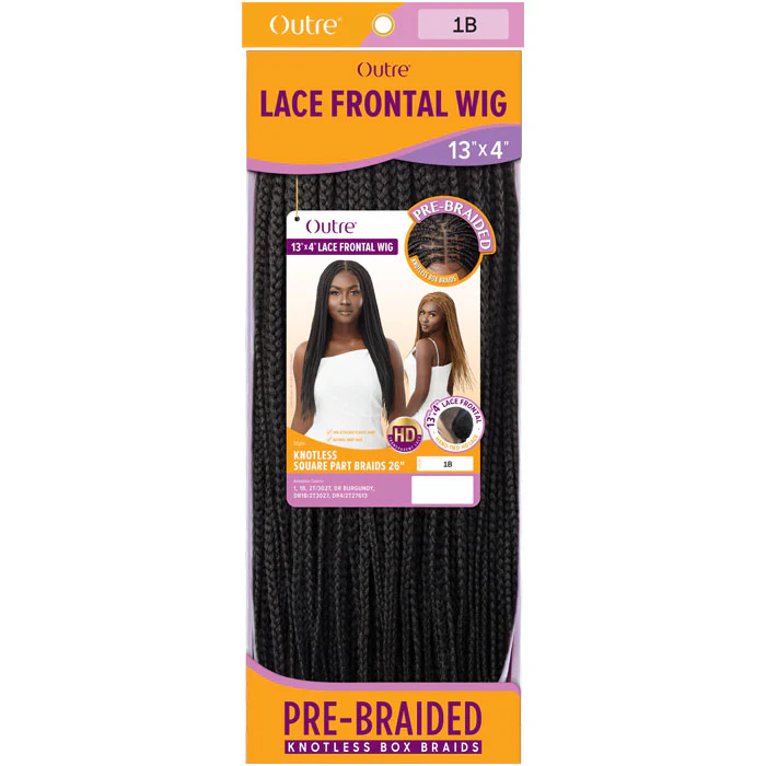 Outre Pre-Braided HD 13X4 Box Braids HD Lace Front Wig - KNOTLESS SQUARE PART BRAIDS 26" - Image 5