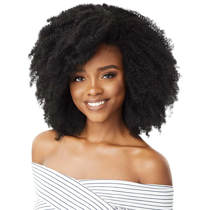 Outre Human Hair Blend Big Beautiful Hair Clip In Weave 9pcs - 4C CORKSCREW AFRO