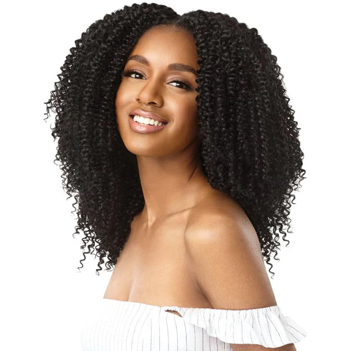 Outre Human Hair Blend Big Beautiful Hair Clip In Weave 9 PCS - 4A KINKY CURLY
