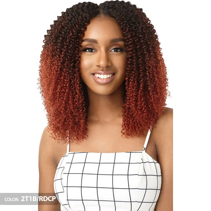 Outre Human Hair Blend Big Beautiful Hair Clip In Weave 9 PCS - 4A KINKY CURLY - Image 2